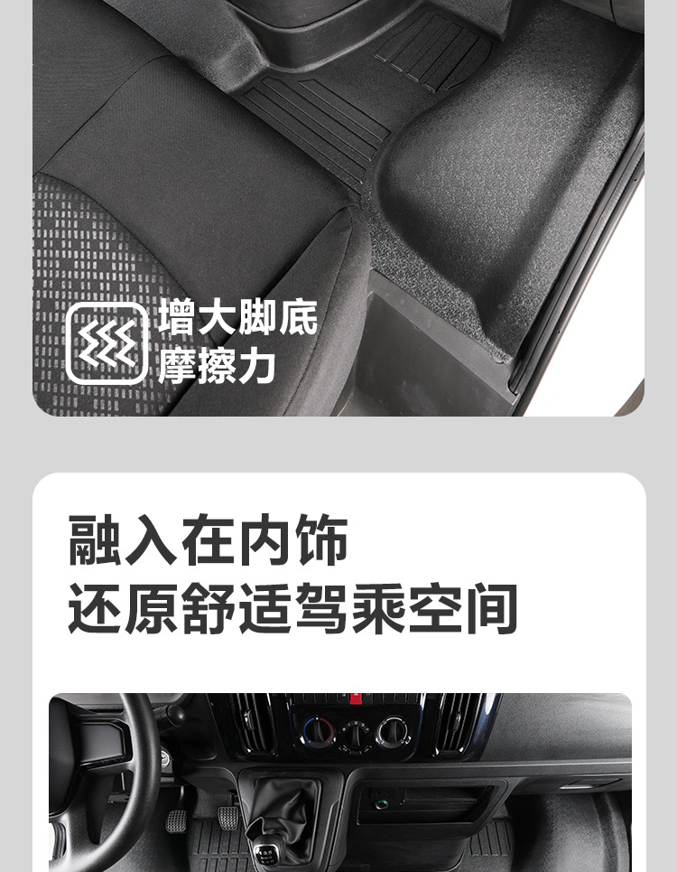Suitable for Iveco Daily front row 11-26 models, full coverage interior accessories, TPE car floor mats, interior modification