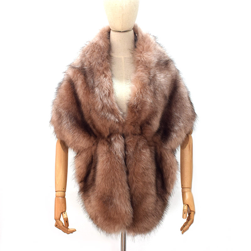 Women's Clothing fur shawl lapel bride cheongsam autumn and winter fur cape shawl_voghion.com