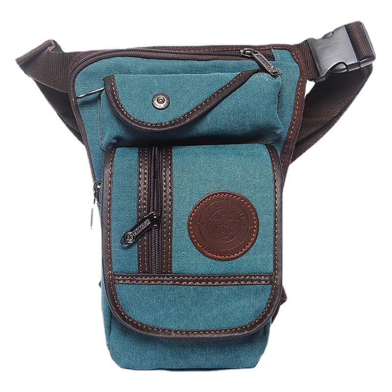 Cross-border exclusive for new fashion European and American waist bag leisure canvas leg bag outdoor riding men's leg satchel
