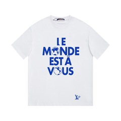 2025 Lujia 新しい半袖メンズとレディースのビッグロゴプリントファッションシンプルカジュアルコットン Tシャツ