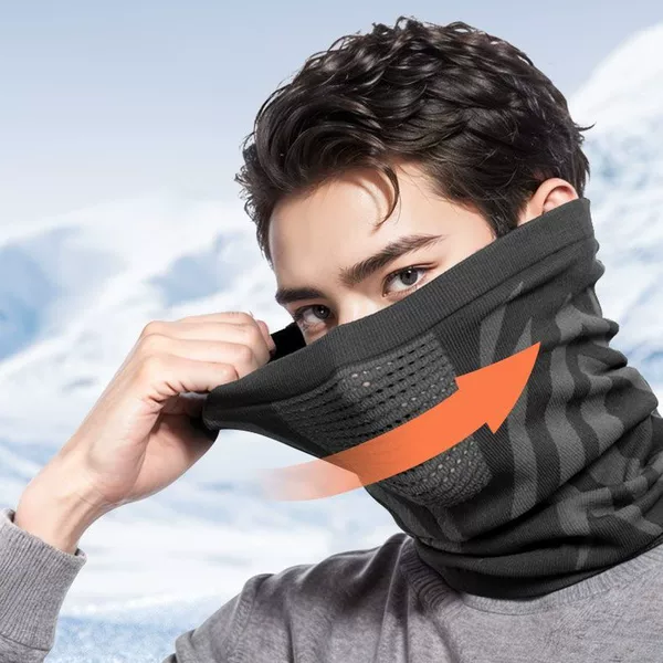 Mask Men's Winter Riding Mask Autumn and Winter Cold-proof Warm Neck Mountaineering Running Neck Set Breathable Seamless Scarf