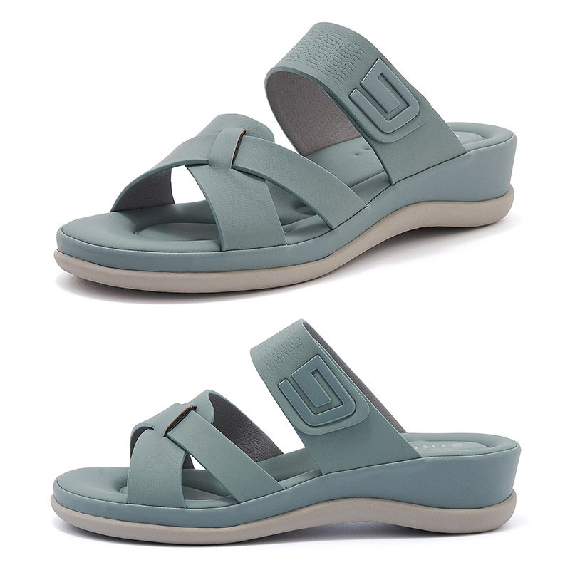 Amazon nueva primavera y verano 2025 zapatillas frías de fondo grueso para mujeres casuales cómodas de tamaño grande simple zapatillas versátiles una alquiler