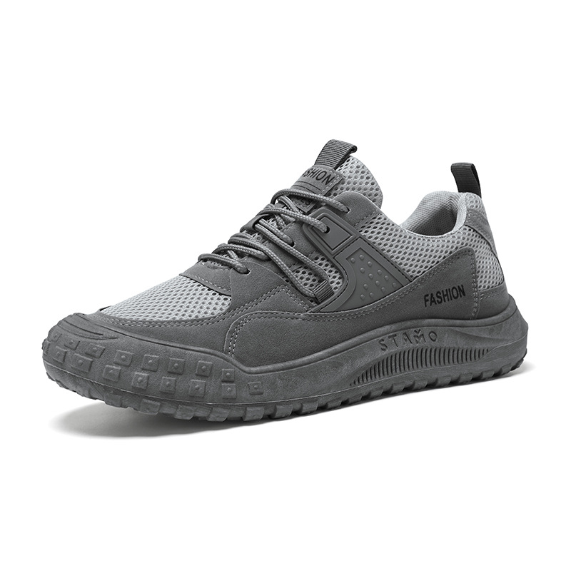 Zapatos de seguro laboral zapatos de hombre verano nuevos zapatos de malla transpirables hombres antideslizantes y resistentes al desgaste trabajo en el sitio de construcción zapatos de senderismo casuales hombres