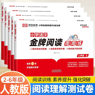 Primary school Chinese reading weekly practice primary school students 2345 six grade reading comprehension answer skills exercise book