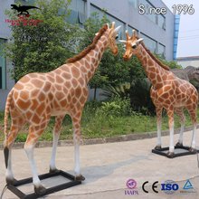 动物模型仿真动物电动长颈鹿贴毛手工艺商场动物园人气氛围美陈