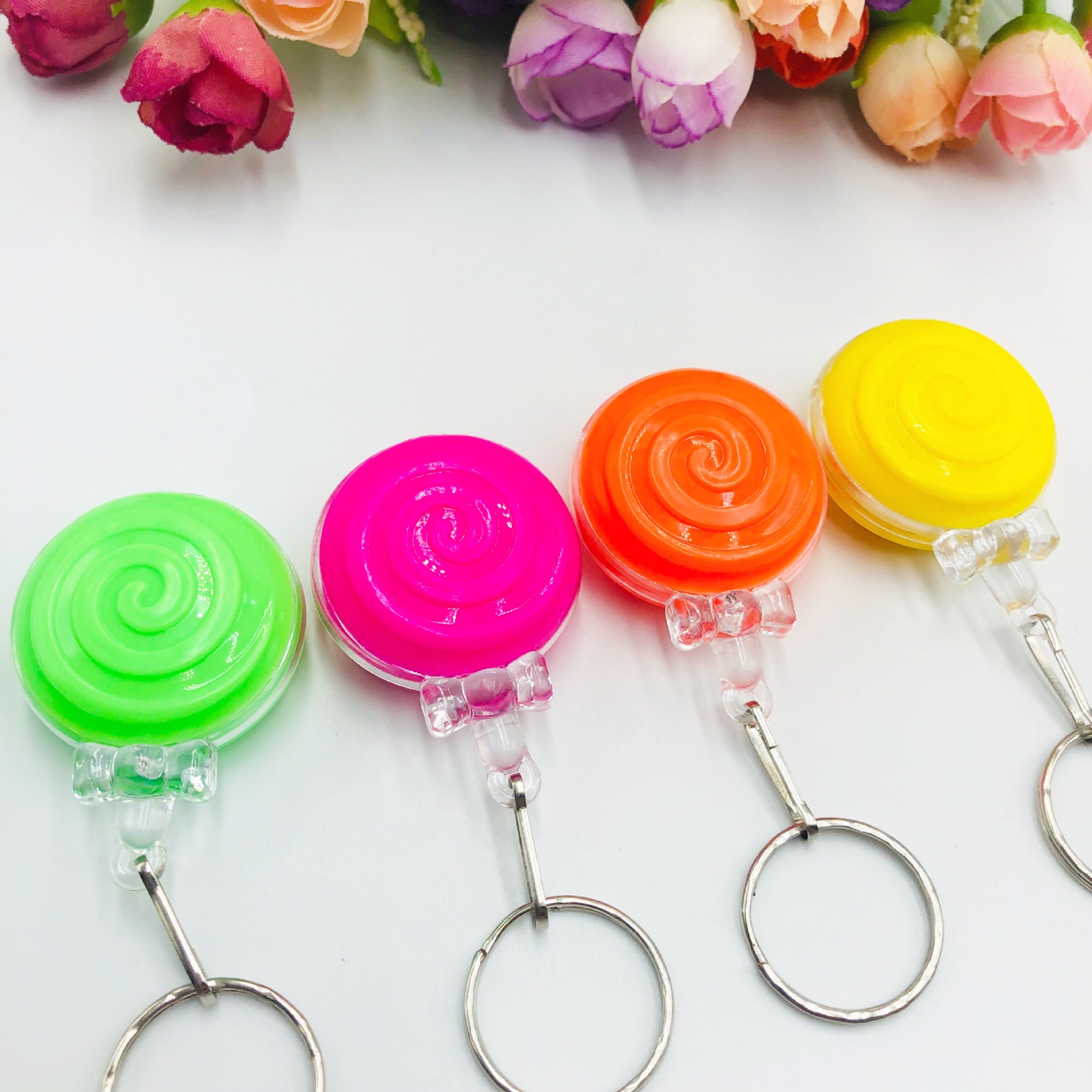 Lindo Lollipop llavero luz luminosa colgante LED llavero de los niños de juguete luminoso creativo pequeño regalo