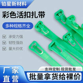 彩色循环活扣尼龙扎带 重复使用可调节线束电线规格齐全 可开发票