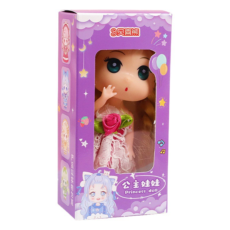 Мультяшная кукла принцессы Девушки играют в дом игрушка в штучной упаковке кукла брелок платье Кукла призы для детского сада