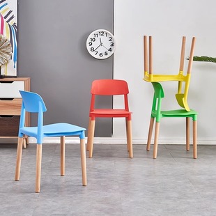 Plastic Chair Modern Creative Simple Leisure Back Chair Dessert Shop Milk Tea Shop Restaurant Canteen Chair Wholesale