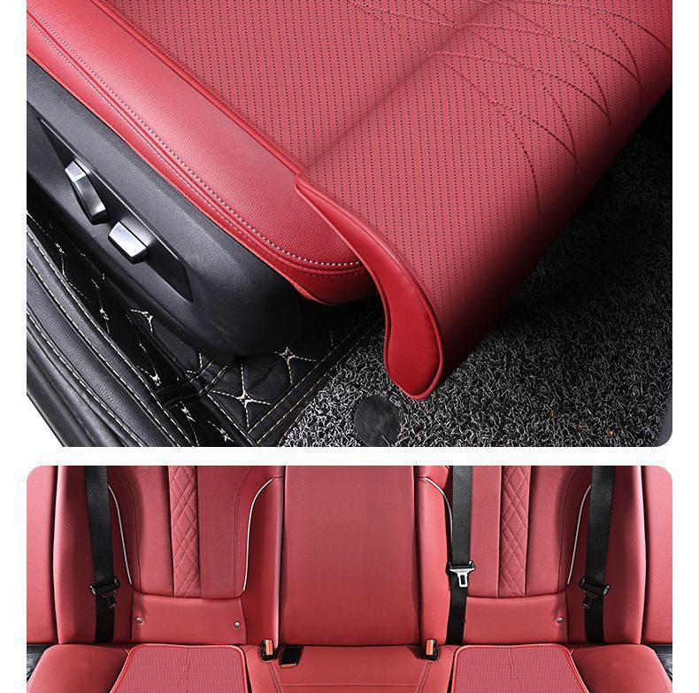 Car seat cushion with extended leg support, universal for all car models, high-grade perforated and ventilated leg support for vehicles
