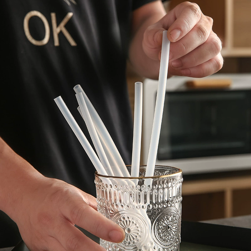 Силиконовая солома Пищевая солома Прозрачная соломенная силиконовая трубка Детская Студенческая Универсальная