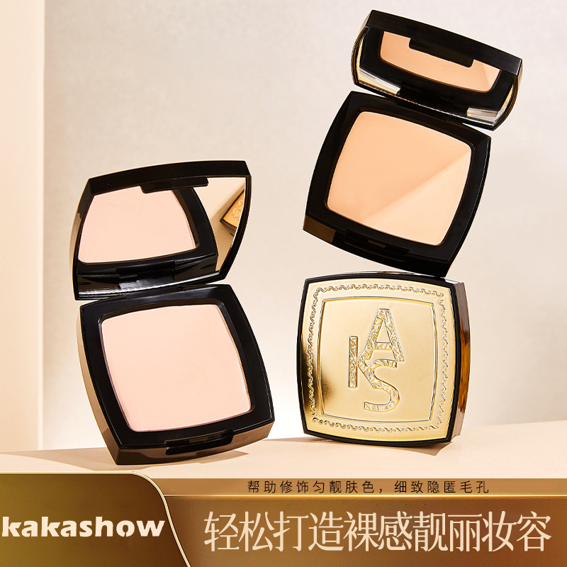 Kakashow Light-Sensing Skin-Beautifying Traceless Powder Cream Nude-Feeling Soft and Natural Long-Lasting Makeup Clear Base Concealer Cream Foundation Cream