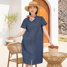 YUN韫通勤风黑色连衣裙女装夏季2025新款高级感小个子宽松裙子女