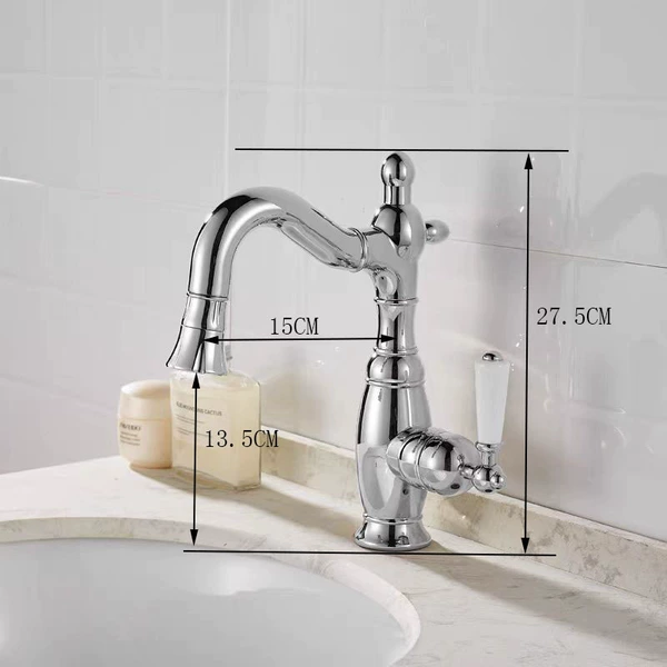 New electroplated retro pull-out faucet (exclusive for undercounter basin)