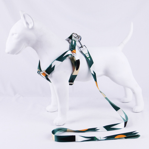 Pet Print Chest and Back Harness Dog Leash Walking Rope Harness Set Pet Supplies New Arrival