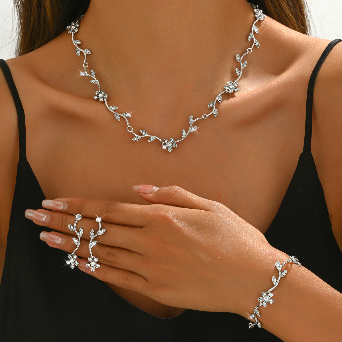 G364 silver three-piece set