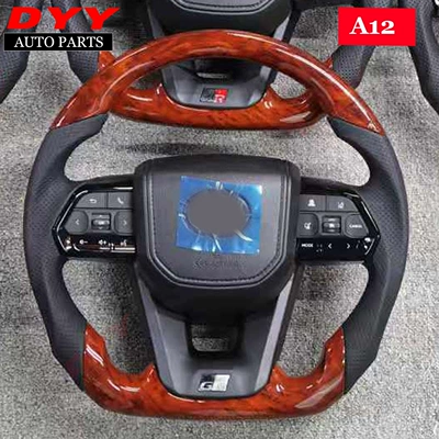 Suitable for Toyota LC300, Steering wheel - a12-peach-wood-color-customized-model