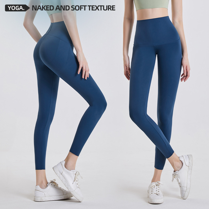 2024 nuevo cintura alta cadera elevación jalea Barbie pantalones de las mujeres elástico apretado vientre contracción yoga pantalones desgaste exterior tocando fondo fitness Pantalones