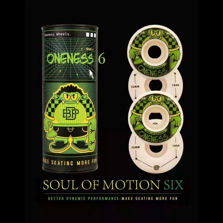 ONENESS soul moving double warped 104A wheel skateboard four-wheel action double warped wide wheel high hardness Street brush skill wheel