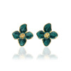 Fashionable earrings, accessory, flowered, Korean style, wholesale