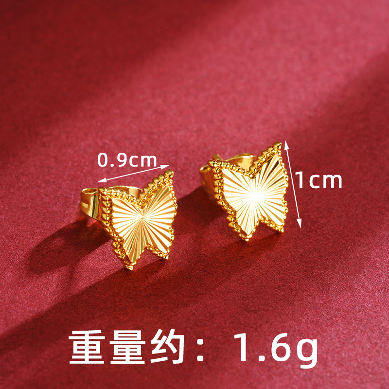 Vietnam oro mariposa collar de flores de automóviles pendientes anillo de verano mujer alta sensación de lujo ligero de moda versátil fuente de fabricantes