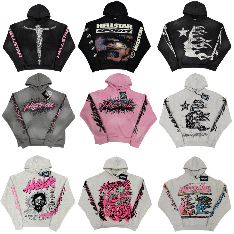 Hellstar high-end real-shot Hellstar hoodie with washed and distressed pattern print, Hellstar sweatshirt for men Hellstar high-end real-shot Hellstar hoodie with washed and distressed pattern print, Hellstar sweatshirt for men