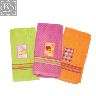 Cross-border wholesale foreign trade for heavy heavy thick fruit embroidery cotton tea towel tea cloth wipe cup towel