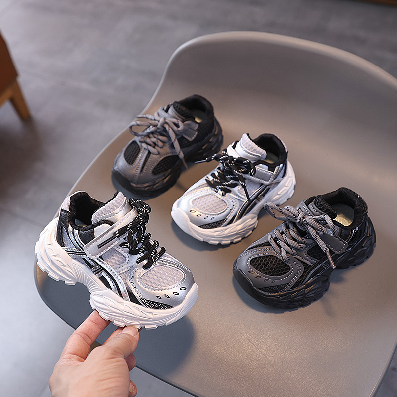 Mother & Kids Children's Soft Soled Sports Shoes Breathable Mesh Dad Shoes For Boys And Girls Spring Autumn Style_voghion.com