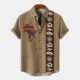 3D Printing Men's Summer Breathable Linen Short Sleeve Fashion Short Sleeve Shirt Top