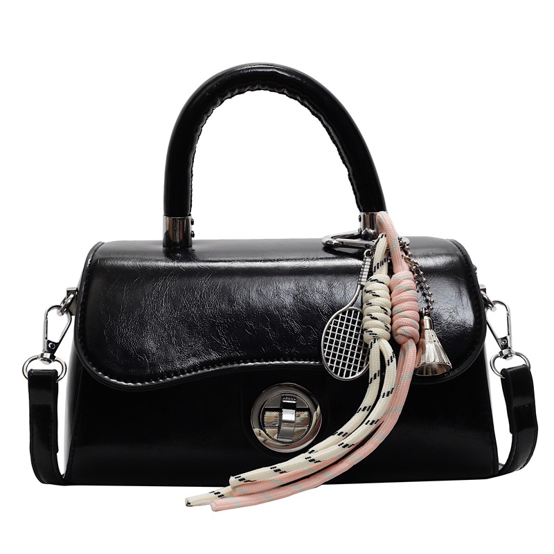 Bolso de mano popular de comercio exterior retro de piel de cera de aceite 2025 nuevo nicho de moda bolso de hombro bolso de moda universal