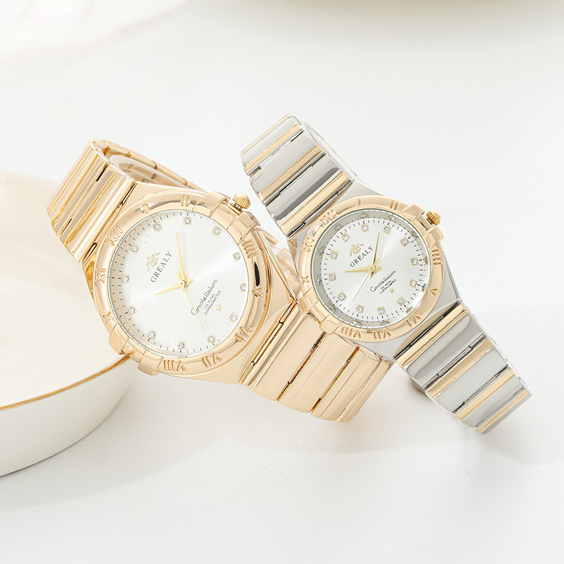 Couple's watch waterproof classic quartz watch couple's watch men's and women's quartz watch luminous big watch