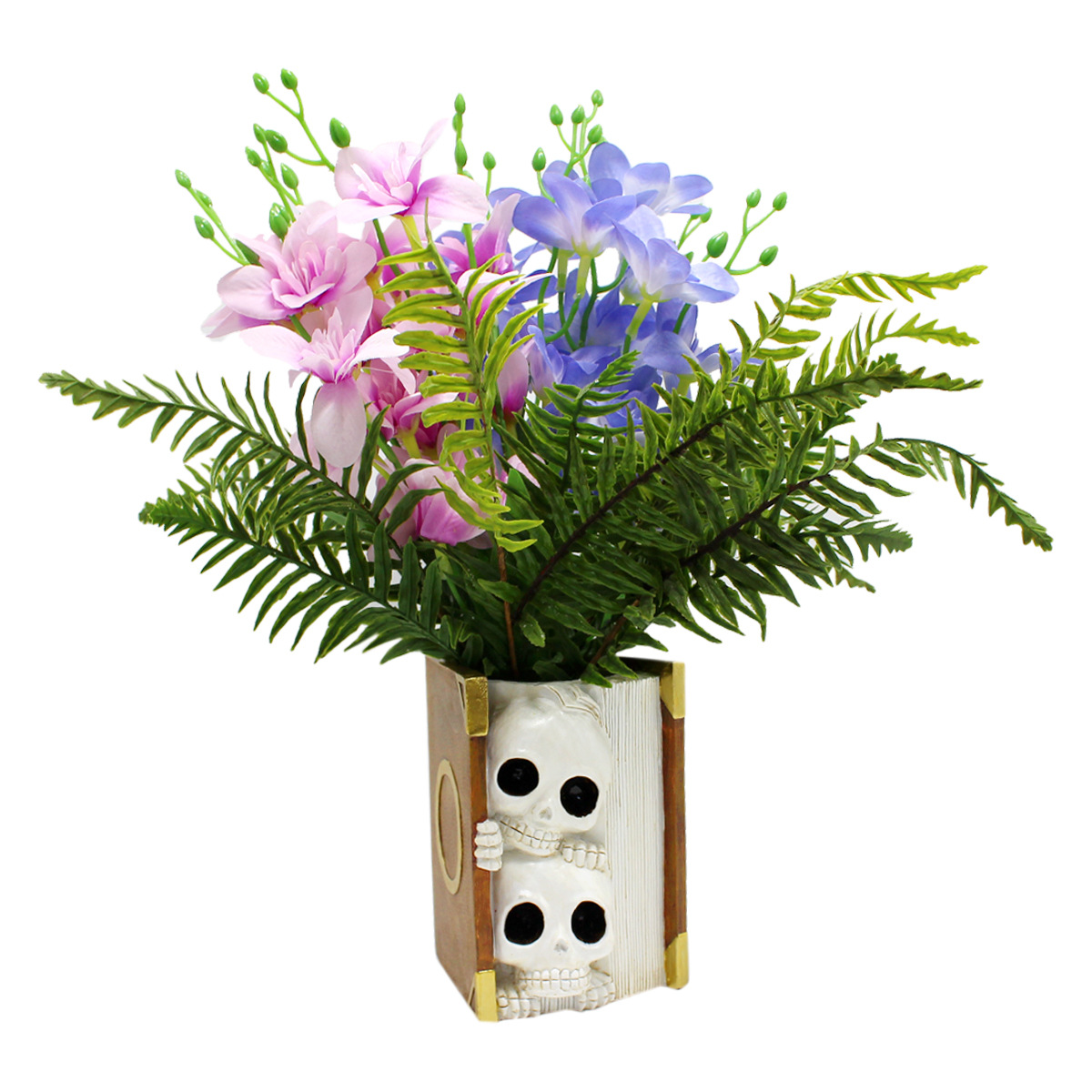 Halloween Skull Book Resin Fleshy Flower Pot Green Plant Flower Pot Personalized Creative Ghost Head Flower Pot  
