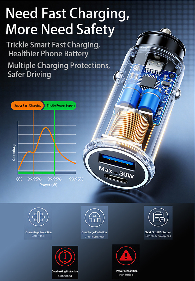 Cross-Border Smart Bluetooth Anti-Lost Device Car Locator Apple Android Dual-Port Fast Charging Anti-Theft Car Charger