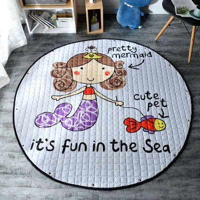 Outing Kidsren Cartoon Climbing Mat – Avtomobil döşəmə paspasları - mermaid-15-m-diameter-round-storage-mat