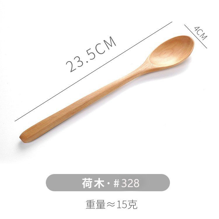 Venta al por mayor cuchara de miel de madera cuchara de helado postre cuchara de madera mango largo de arroz cuchara vajilla pequeña cuchara de madera