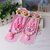 Cartoon children's jewelry, set, beads from pearl, accessory for princess, necklace, ring, hairgrip, wholesale