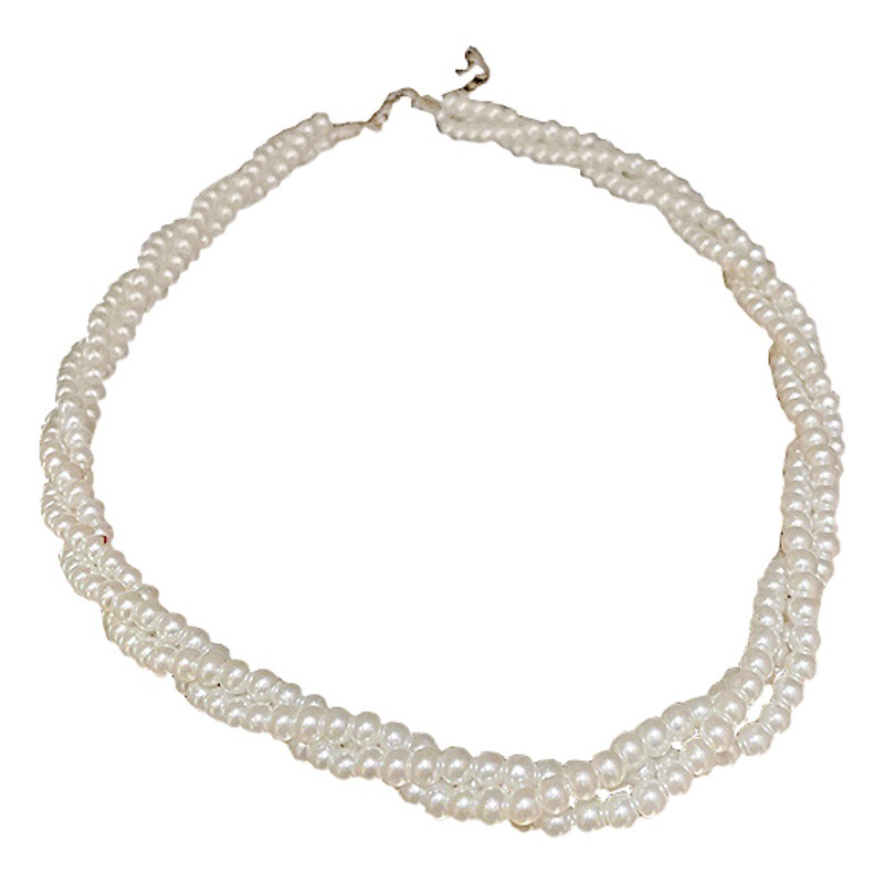 Corea del Sur Dongdaemun multi-capa DE LA Perla collar de bobinado de moda simple Collar personalizado en línea celebridad temperamento collar de diseño