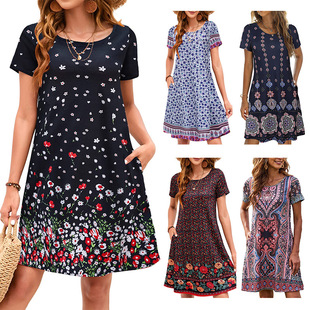 �Ŀ�W��Ů�bɳ��ӡ��ȹ�����ׁ��L�黨�����B��ȹ���ڴ�