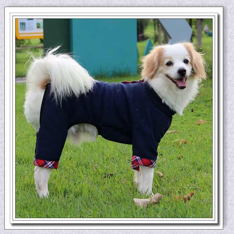 Cross-Border Teddy Bichon Small and Medium-Sized Dog Clothes, Thickened Warm Plush Cardigan Four-Legged Clothing for Small and Medium-Sized Dogs