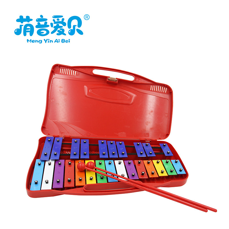 Mano golpeando placa de aluminio Orff percusión instrumento 25 sonido placa hierro los niños juguete mano golpe instrumento musical al por mayor