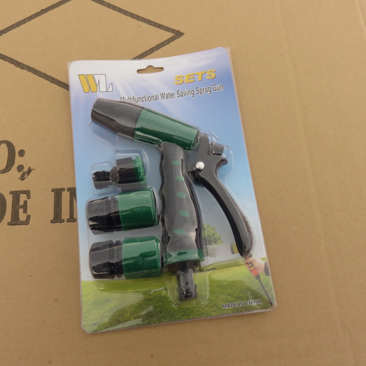 塑料高压洗车水枪喷头花园浇花灌溉清洁工具家用洗车冲车器带接头