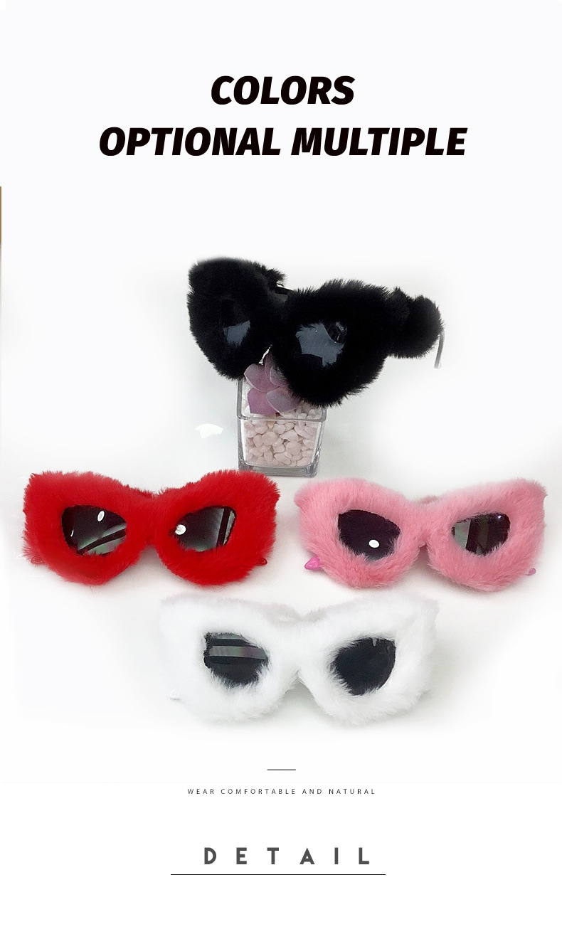 Occhiali da sole fluffy donna stile cat eye alla moda_voghion.com