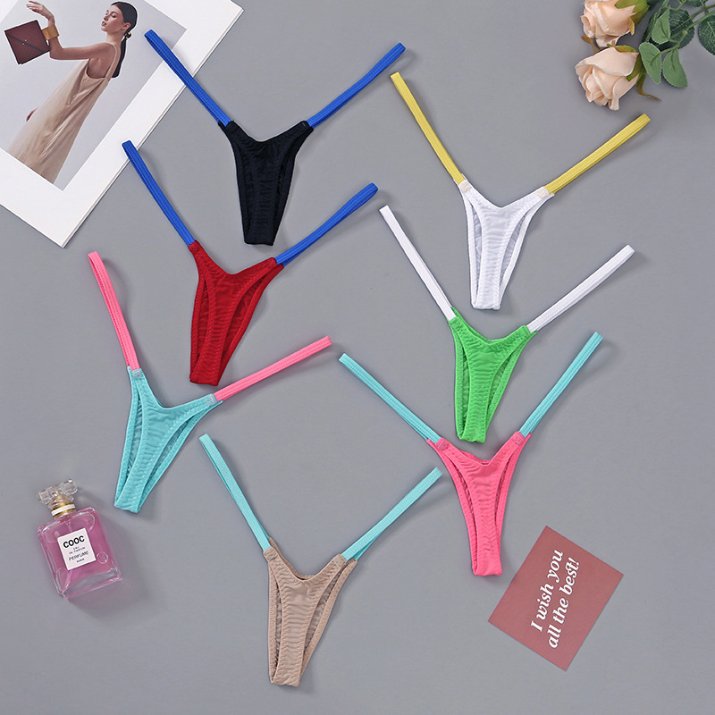 Foreign trade deep v thong sexy penis underwear sexy hot t-trousers a thin strap European and American style low waist new style