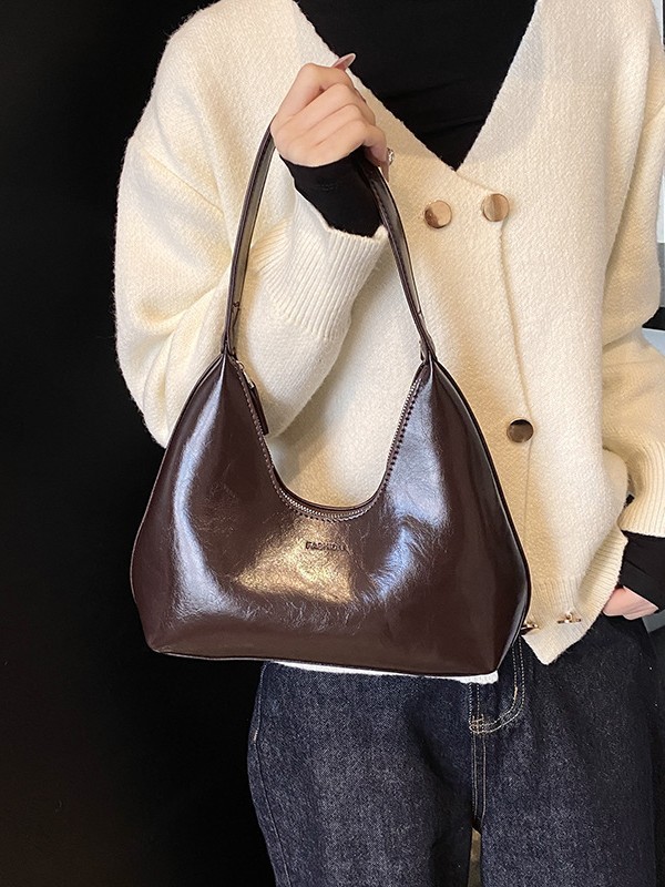 高级感通勤小包包女2025新款复古百搭单肩腋下包上班小拎包月牙包|undefined