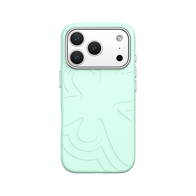 适用iPhone17Pro金属镜头手机壳花漾金属纯色液态硅胶手机保护壳|undefined