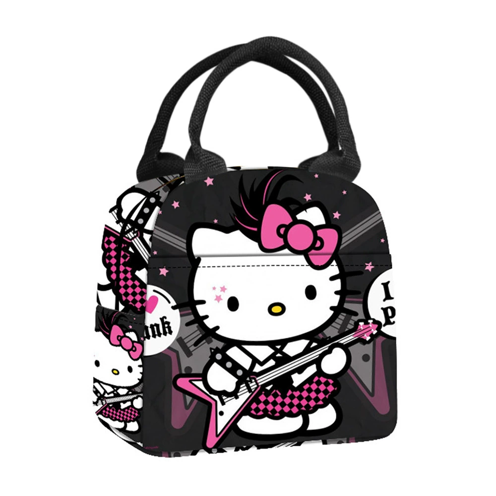 Hello Kitty, ручной мультяшный милый термос, сумка-ланч для учеников начальной школы, сумка для еды