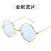 Fashionable metal sunglasses, retro trend glasses suitable for men and women solar-powered, Korean style, wholesale