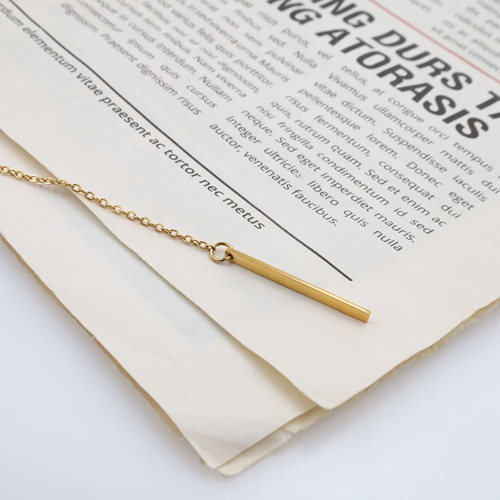 Minimalism Double Layered Fringe Pearl Stainless Steel Necklace