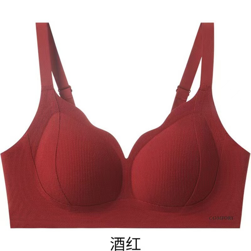 Jelly Soft Support Lift Lingerie Mujeres Reunidas Pequeño Pecho Taza sin anillo de acero anti-caída desnuda sensación de bra al por mayor