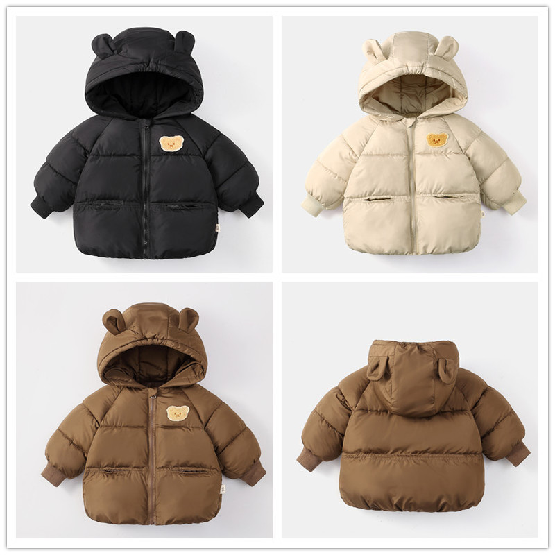 Global Selection of New Children's Clothing: Winter Thickened Cartoon Cotton-Padded Jackets for Boys and Girls, Hooded Children's Coats